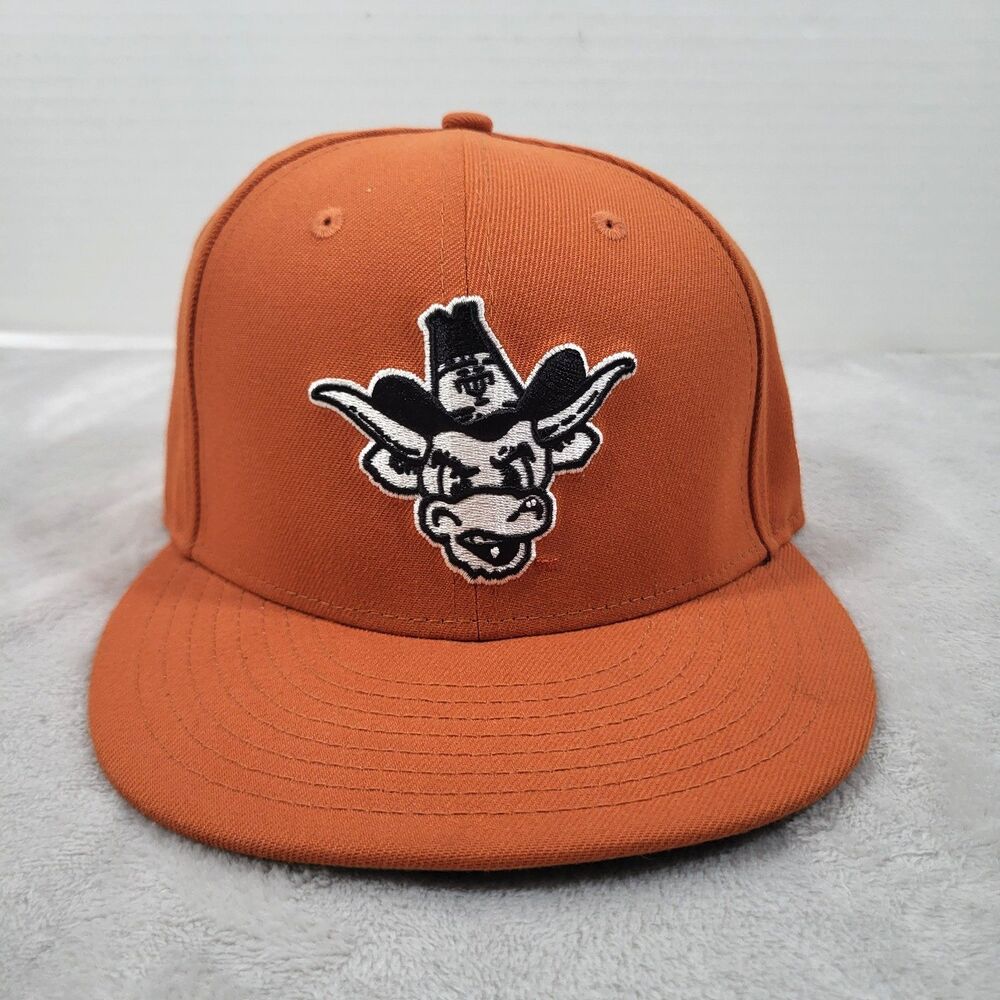 Texas Longhorns New Era Hat 59Fifty 7 1/8 Orange College Vault Cowboy Fitted Cap